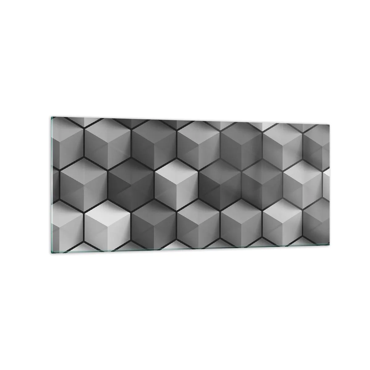 Obraz na skle - Kubistické puzzle - 120x50 cm