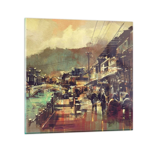Obraz na skle - Život ako bohatstvo šedej - 30x30 cm