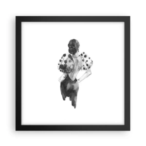 Plagát v čiernom ráme - Prešla hneď vedľa - 30x30 cm