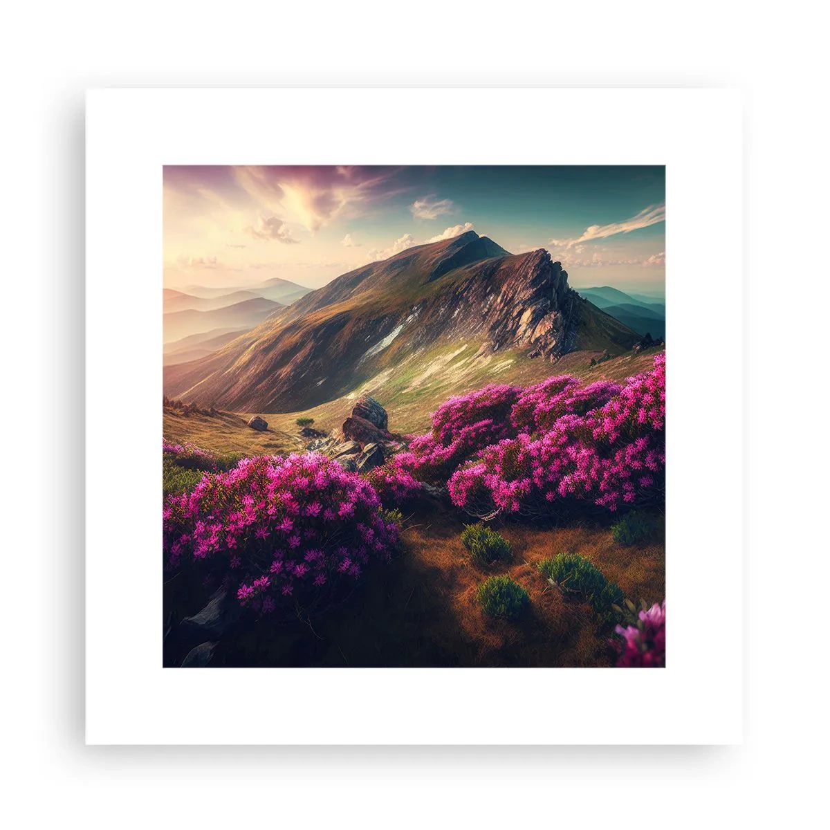 Plagát - Leto na horách - 30x30 cm