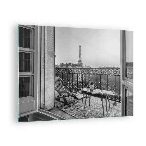 Obraz na skle - Parížske popoludnie - 70x50cm - Parížske popoludnie - Moderná nástenná dekorácia do obývacej izby a spálne ARTTOR