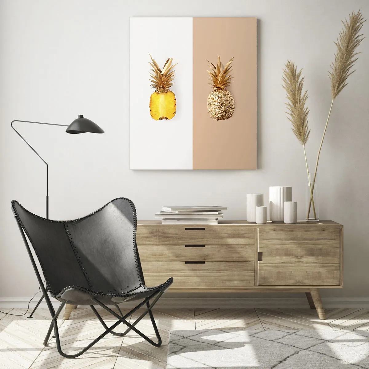 Obraz na skle - Ananás pre nás - 50x70 cm