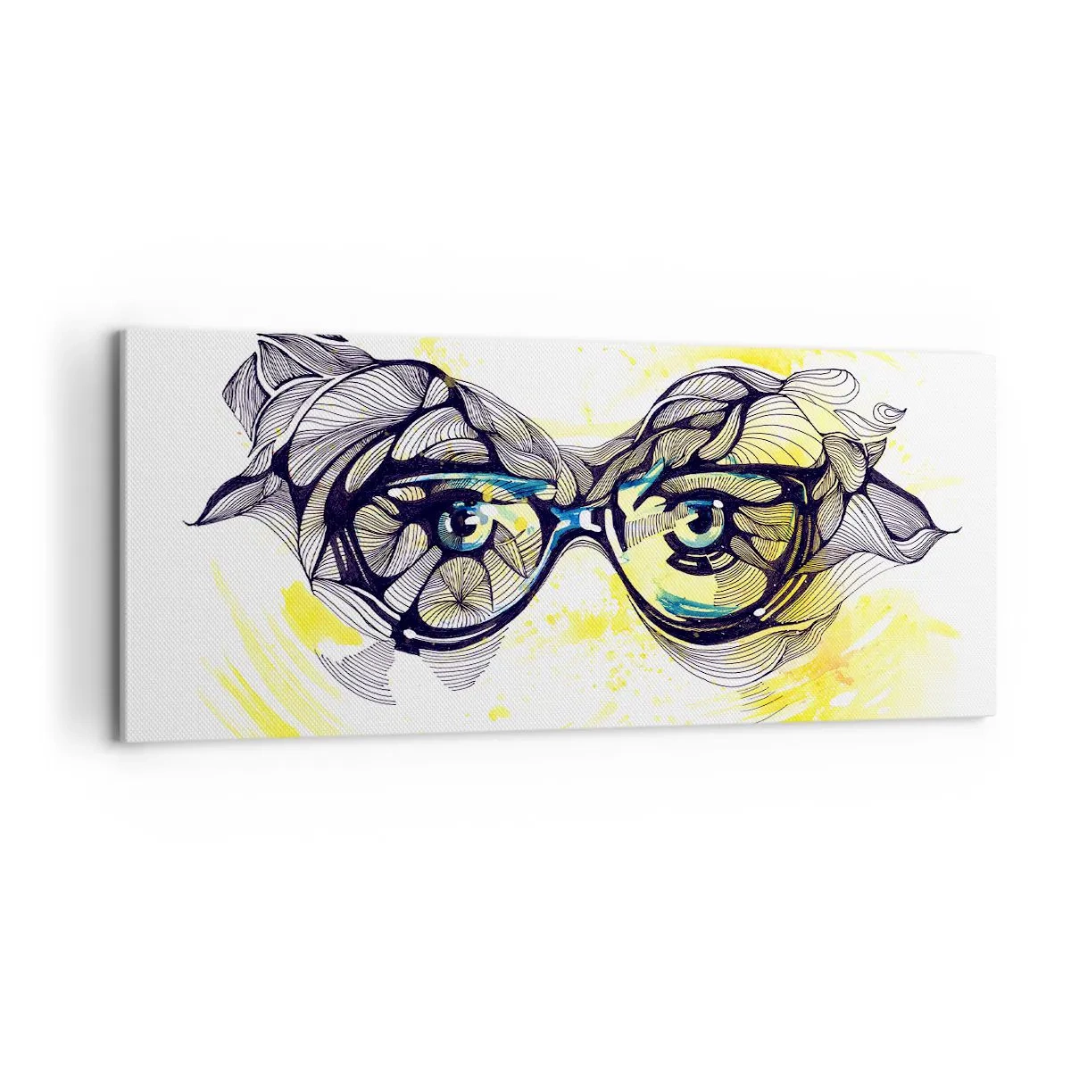Obraz na plátne - Cez modré okuliare - 100x40 cm