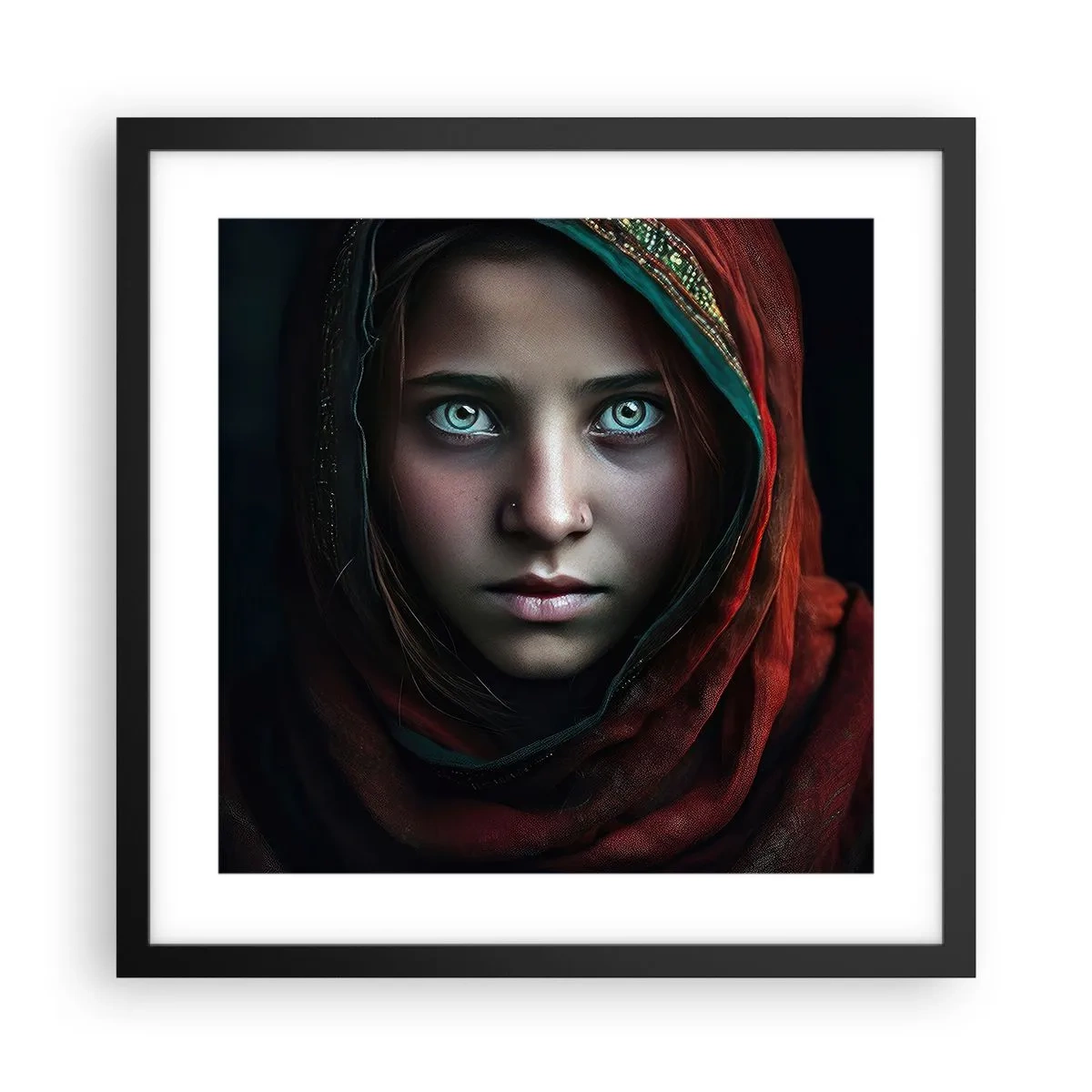 Plagát v čiernom ráme - Východná princezná - 40x40 cm