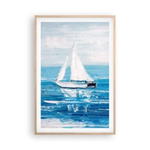 Plagát v ráme zo svetlého duba - S priateľom po boku - 61x91 cm