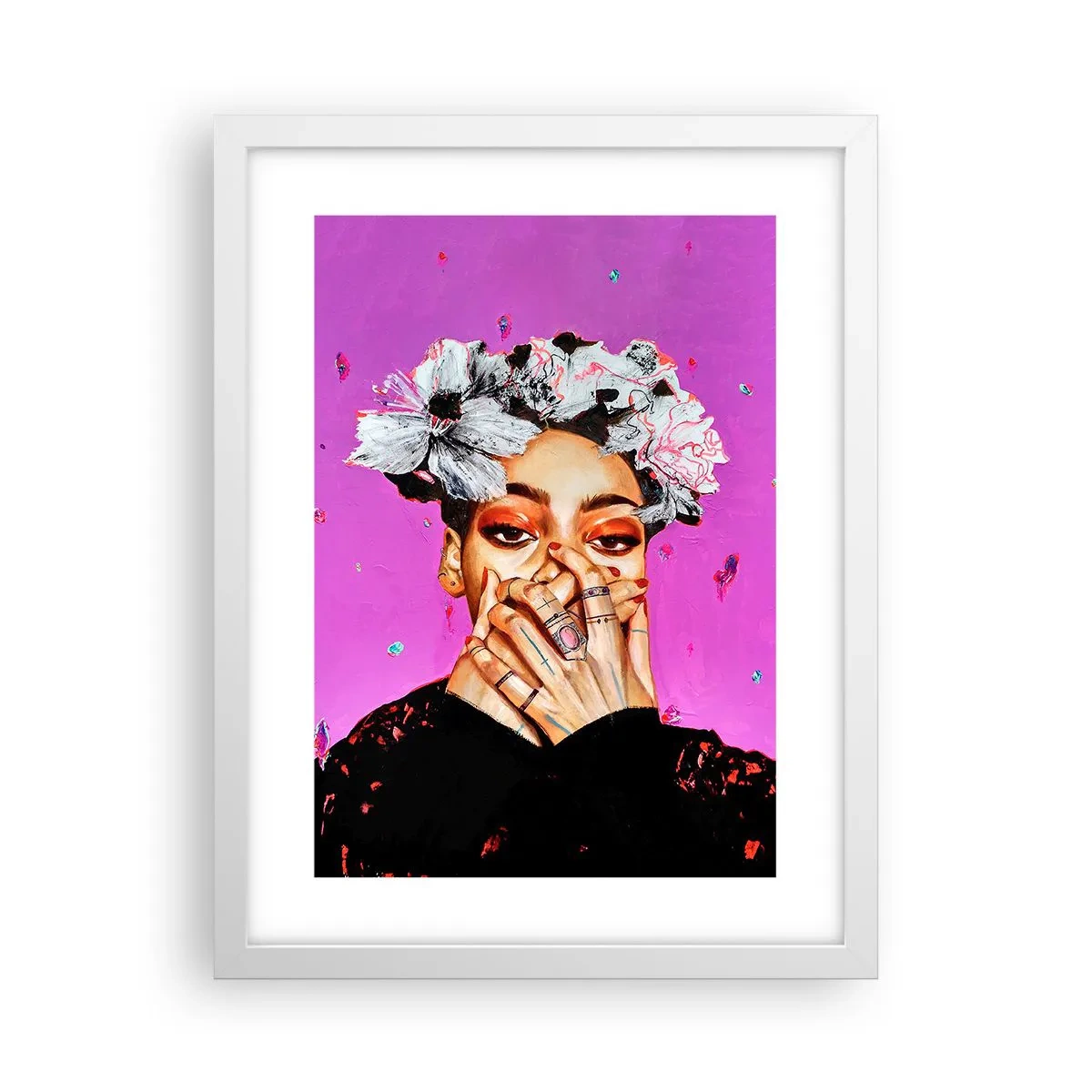 Plagát v bielom ráme - Trochu bláznivá - 30x40 cm