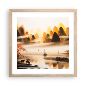 Plagát v ráme zo svetlého duba - Ďalej ako na Ďalekom východe - 40x40 cm