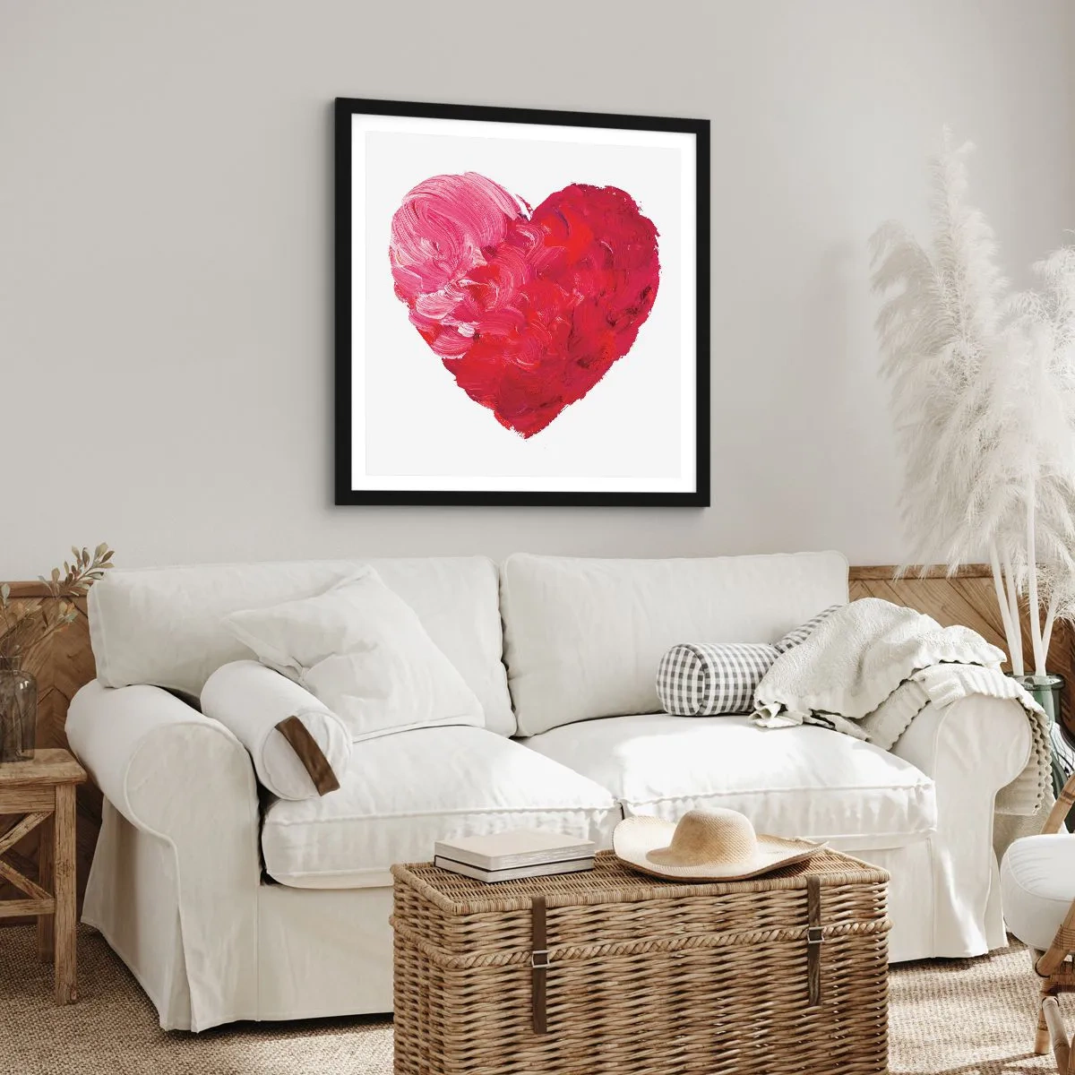 Plagát v čiernom ráme - All you need is love - 30x30 cm