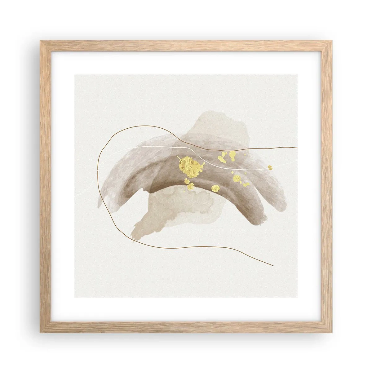 Plagát v ráme zo svetlého duba - Vesmírna bytosť - 40x40 cm