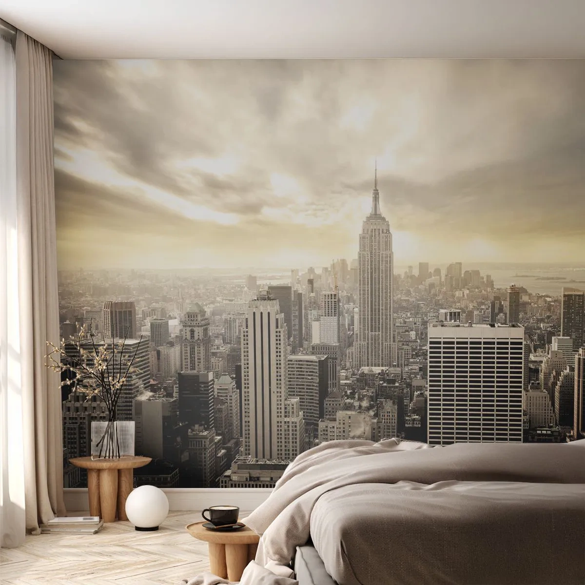 Samolepiaca Fototapeta Deluxe Sticker - New York utkaný zo šedej - Mesto, New York, Manhattan - 250x175 cm