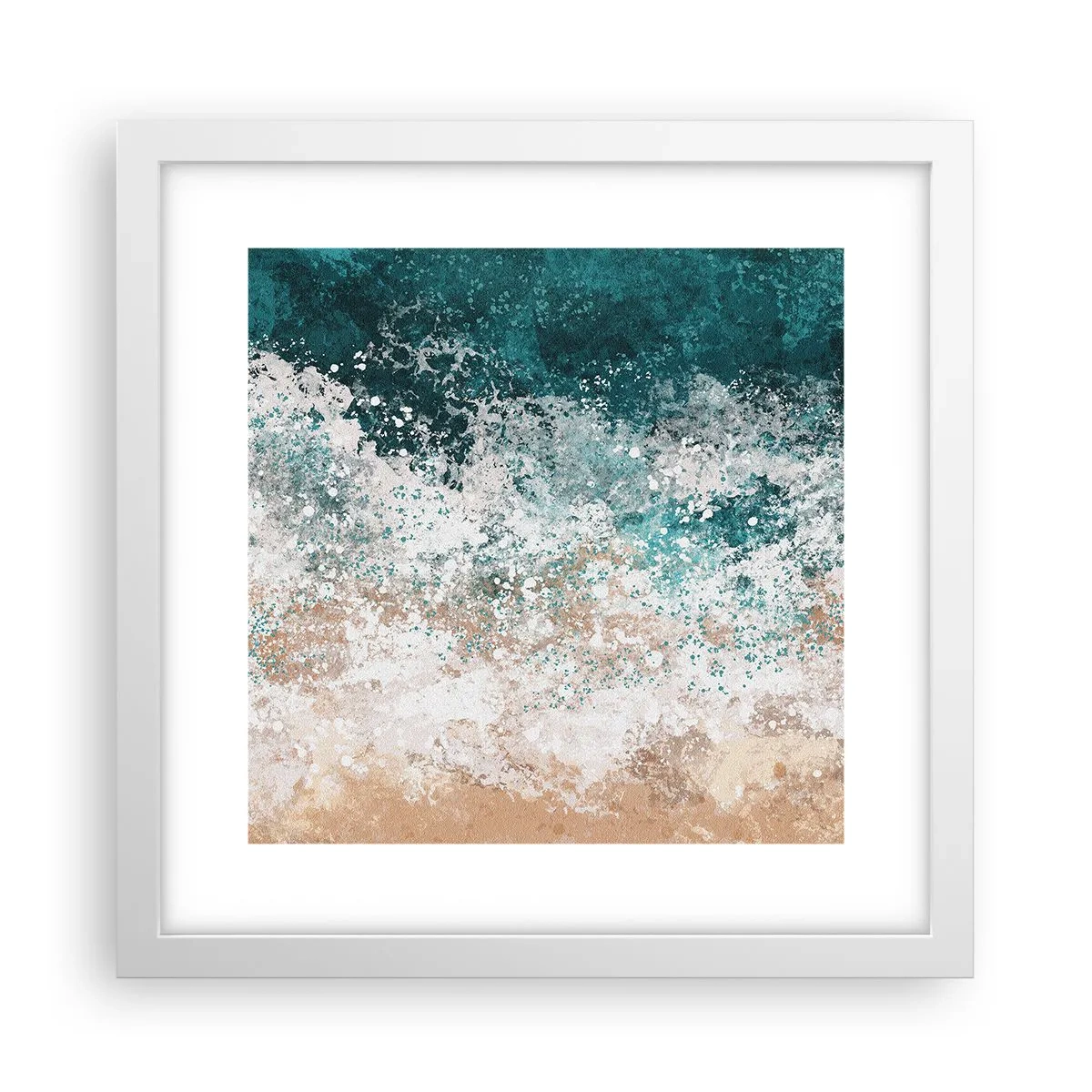 Plagát v bielom ráme - Morské príbehy - 30x30 cm