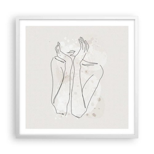 Plagát v bielom ráme - Zasnený okamih - 60x60 cm