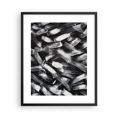 Plagát v čiernom ráme - Abstrakcia v industriálnom duchu - 40x50 cm