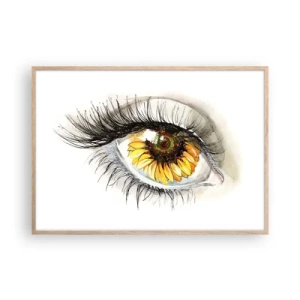 Plagát v ráme zo svetlého duba - Pohľad žeravý ako leto - 100x70 cm