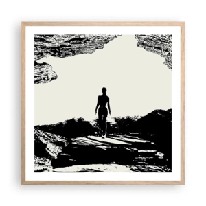 Plagát v ráme zo svetlého duba - Nový pohľad - 60x60 cm