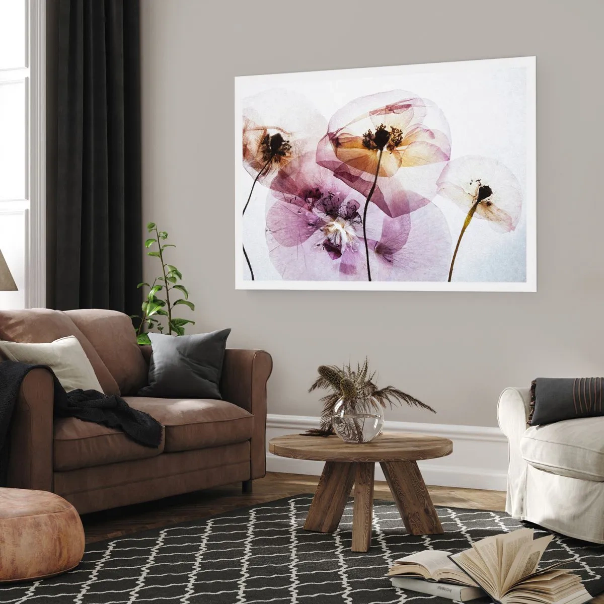 Plagát - Priehľadné telá kvetín - 100x70 cm