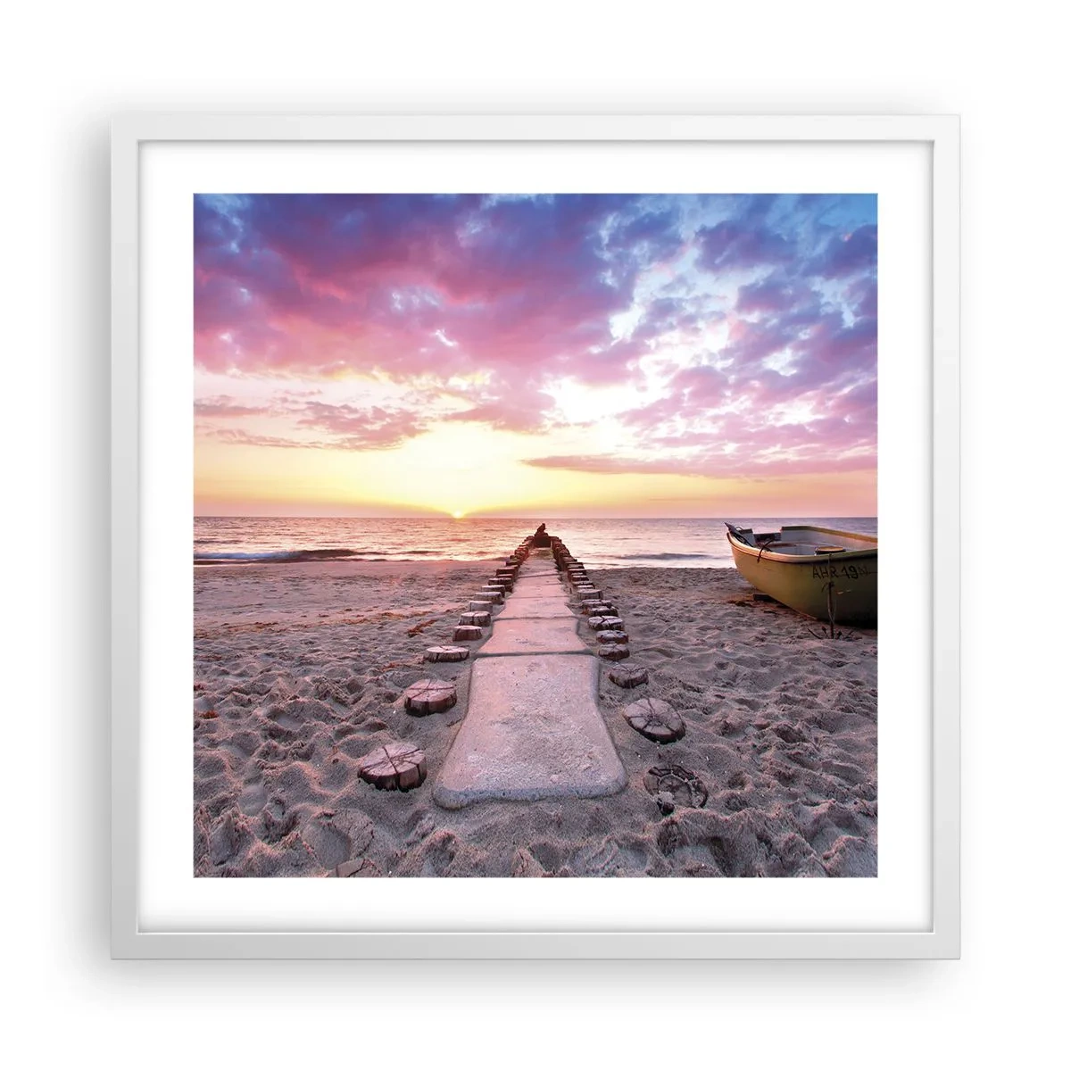 Plagát v bielom ráme - Okamih hlbokého zážitku - 50x50 cm