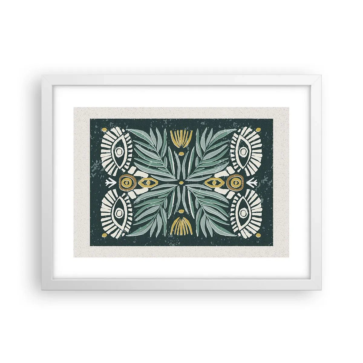 Plagát v bielom ráme - Ako ľudová vystrihovačka - 40x30 cm