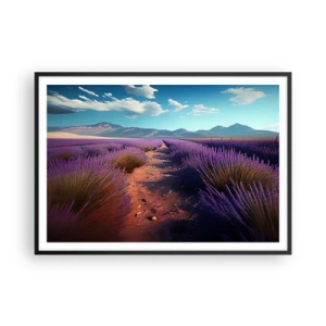 Plagát v čiernom ráme - Voňavé polia - 100x70 cm