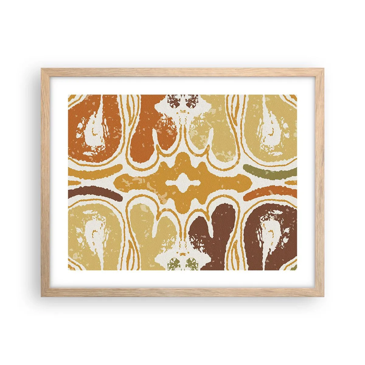 Plagát v ráme zo svetlého duba - Sentimentálna abstrakcia - 50x40 cm