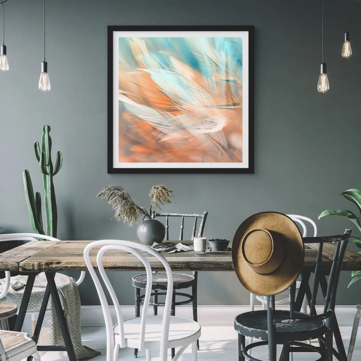 Plagát v čiernom ráme - V krajine nehy - 40x40 cm