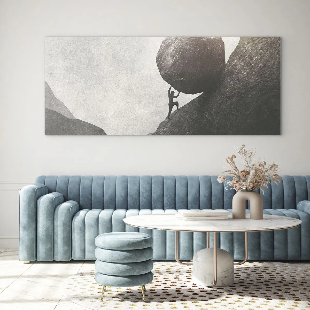 Obraz na skle - Verím, proti všetkej nádeji - 140x50 cm