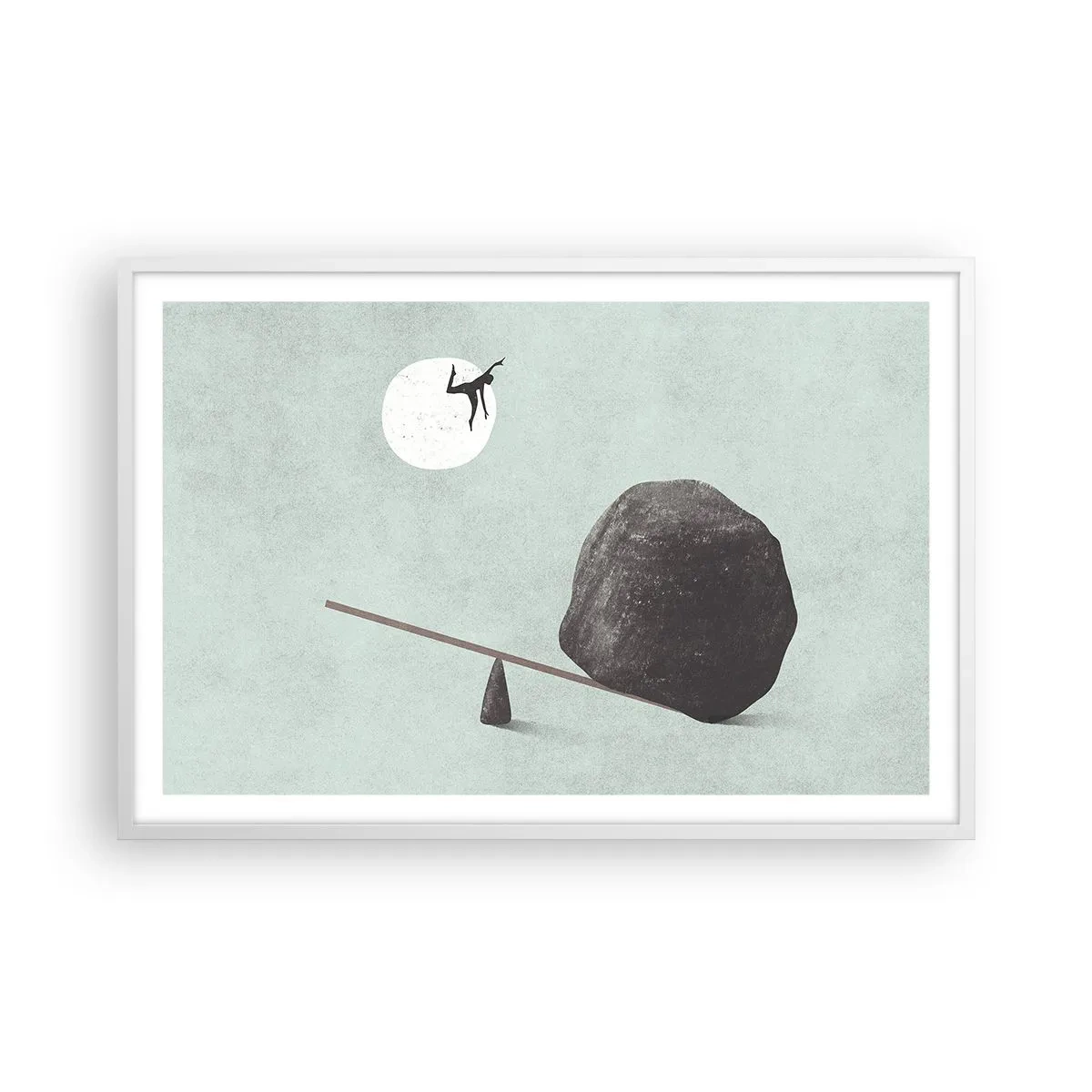 Plagát v bielom ráme - Splnený sen - 91x61 cm