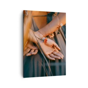 Obraz na plátne - Prepojená s prírodou - 50x70 cm