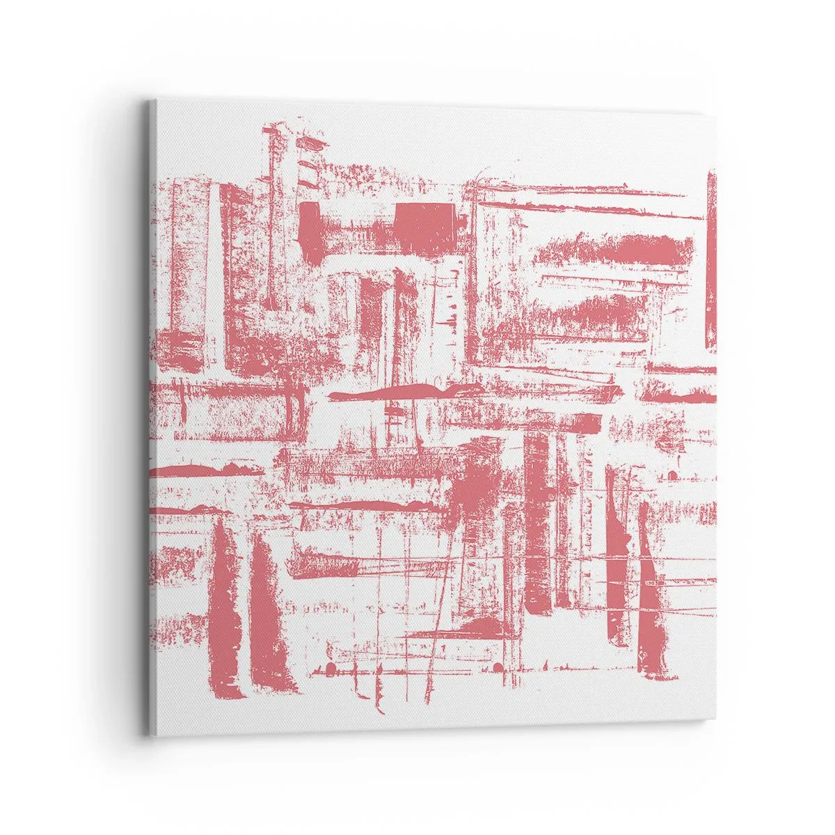 Obraz na plátne - Červené mesto - 70x70 cm