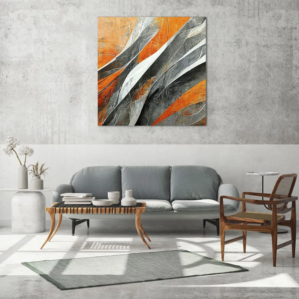 Obraz na skle - Žiar a chlad - 60x60 cm