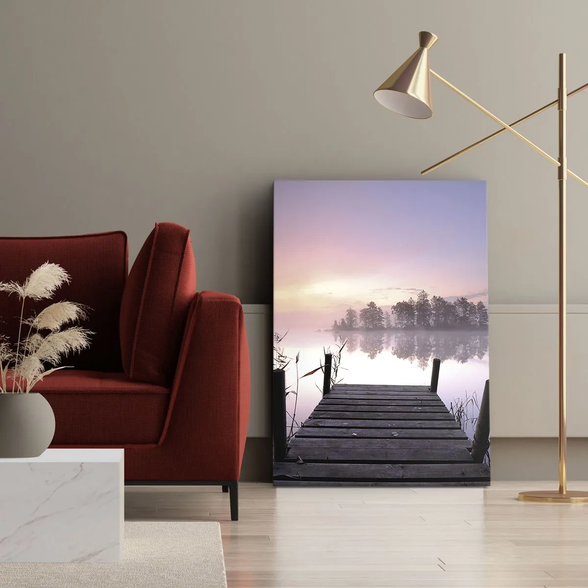 Obraz na plátne - Z ľaliovej hmly… - 55x100 cm