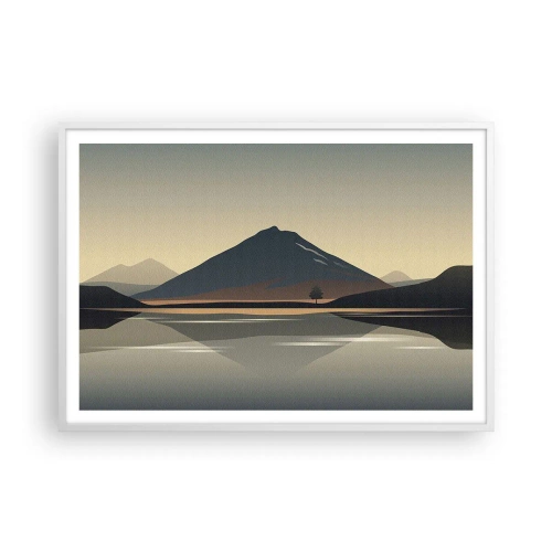 Plagát v bielom ráme - Zrkadlový odraz - 100x70 cm