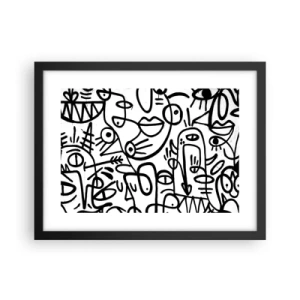 Plagát v čiernom ráme - Tváre a preludy - 40x30 cm