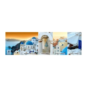 Vzorka Fototapeta Standard Eco - Santorini - v náruči skál - Krajina, Grécko, Santorini - 100x30 cm