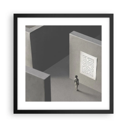 Plagát v čiernom ráme - Kde to ale som? - 40x40 cm