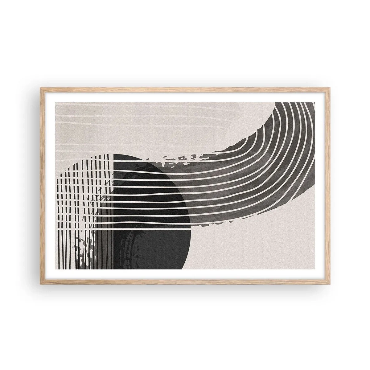 Plagát v ráme zo svetlého duba - Tam a späť - 91x61 cm