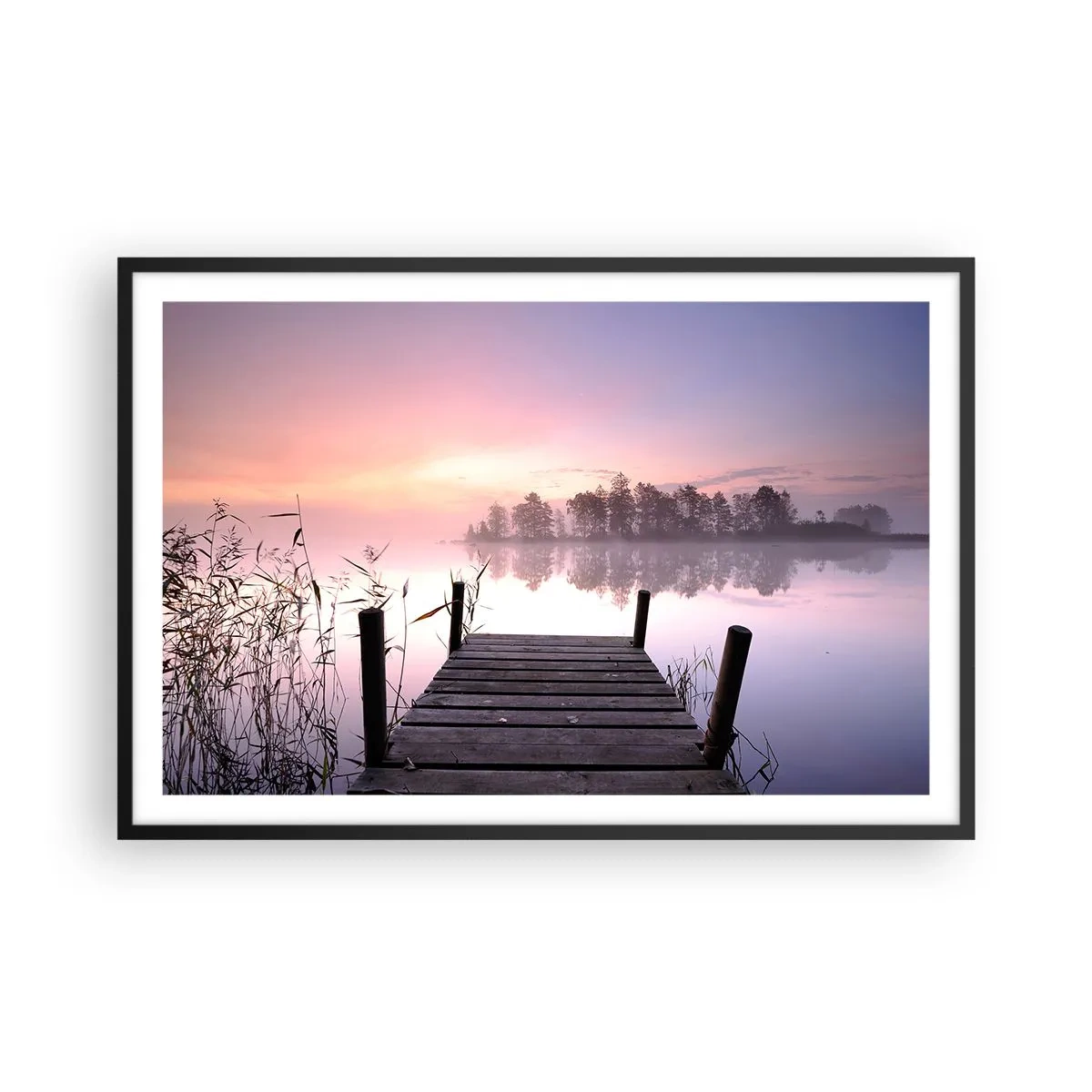Plagát v čiernom ráme - Z ľaliovej hmly… - 91x61 cm