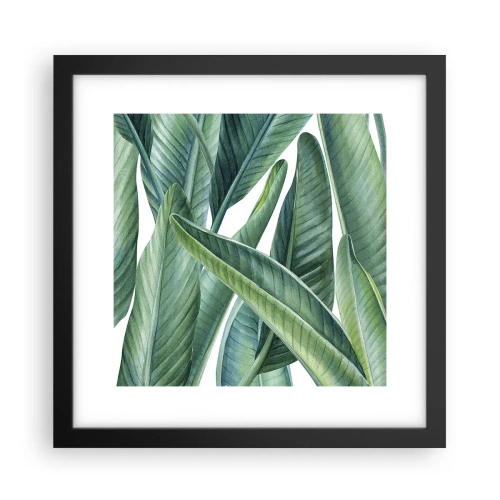 Plagát v čiernom ráme - Proste zelená - 30x30 cm