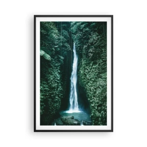 Plagát v čiernom ráme - Tropický prameň - 61x91 cm
