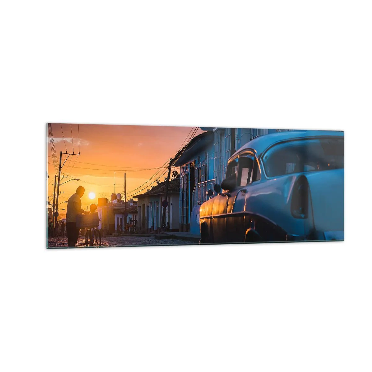 Obraz na skle - Tu spomaľuje čas - 140x50 cm