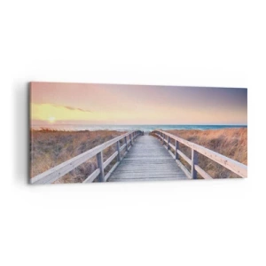 Obraz na plátne - Baltská večerná polárna žiara - 100x40 cm