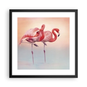 Plagát v čiernom ráme - Vo farbe zapadajúceho slnka - 40x40 cm