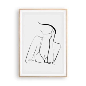 Plagát v ráme zo svetlého duba - Na vlne snov - 70x100 cm