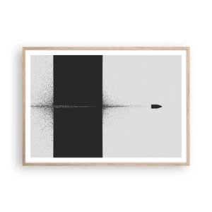 Plagát v ráme zo svetlého duba - Priamo k cieľu - 100x70 cm