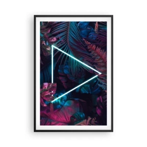 Plagát v čiernom ráme - Záhrada v disco štýle - 61x91 cm