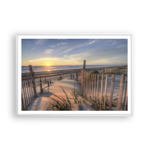 Plagát v bielom ráme - Odlesk a tieň vetra - 100x70 cm