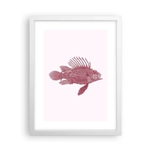 Plagát v bielom ráme - Obyvateľka exotických vôd - 30x40 cm