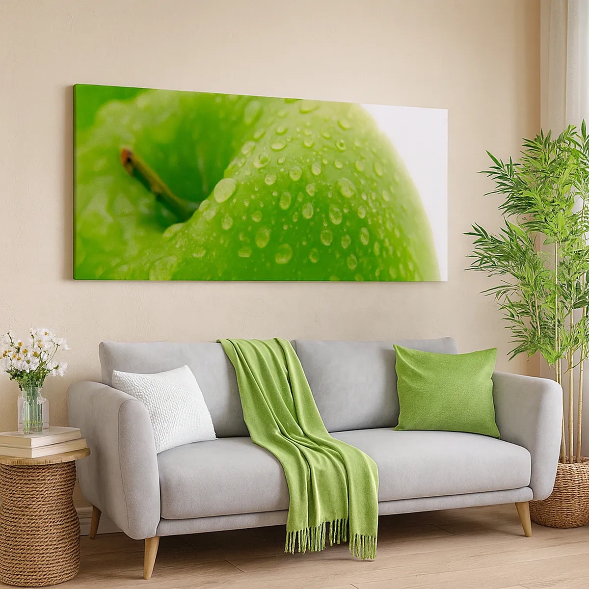 Obraz na plátne - Zelená studená sviežosť - 30x30 cm