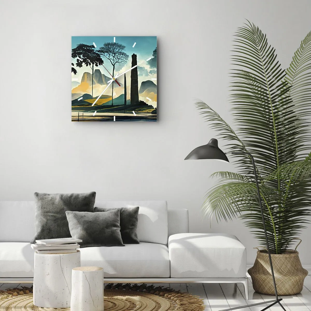 Nástenné hodiny - Vyššie a vyššie - 40x40 cm