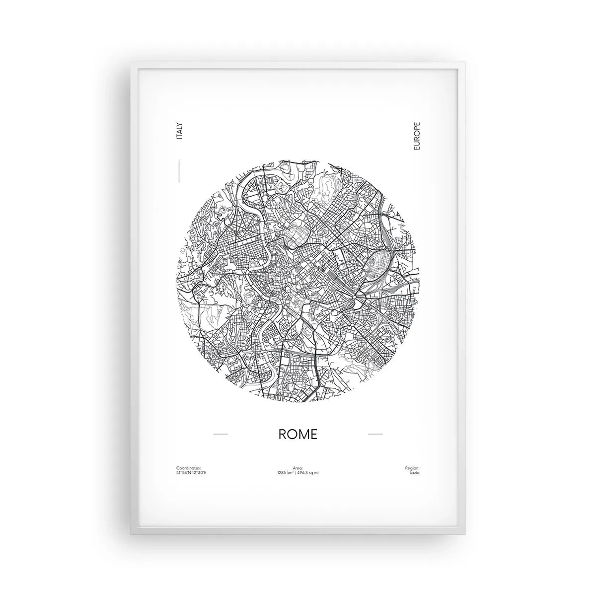 Plagát v bielom ráme - Anatómia Ríma - 70x100 cm